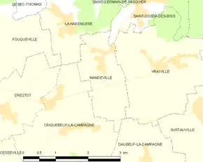 Poziția localității Mandeville