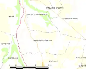 Poziția localității Manneville-la-Raoult