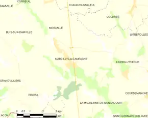 Poziția localității Marcilly-la-Campagne