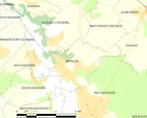 Poziția localității Ménilles