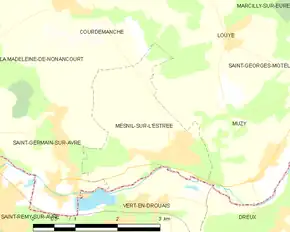 Poziția localității Mesnil-sur-l'Estrée