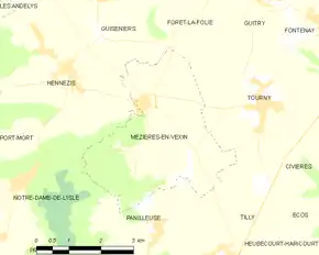 Poziția localității Mézières-en-Vexin