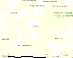 Poziția localității Morsan