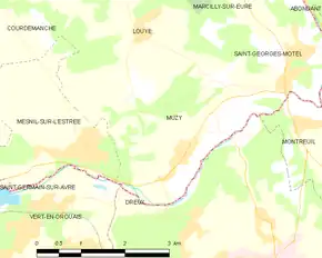 Poziția localității Muzy