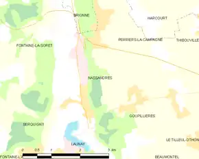 Poziția localității Nassandres