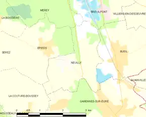 Poziția localității Neuilly