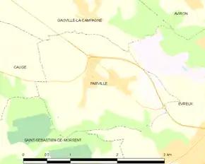 Poziția localității Parville