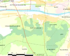 Poziția localității Pont-de-l'Arche