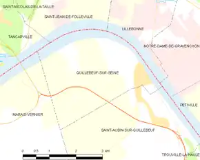 Poziția localității Quillebeuf-sur-Seine