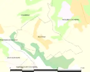 Poziția localității Rouvray