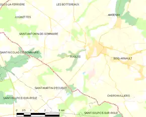 Poziția localității Rugles