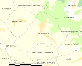 Poziția localității Sacquenville