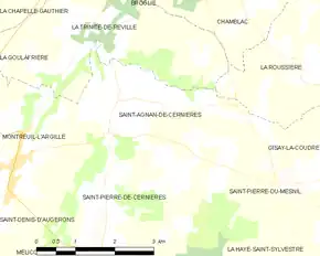 Poziția localității Saint-Agnan-de-Cernières