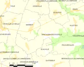 Poziția localității Saint-Aubin-d'Écrosville