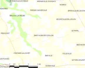 Poziția localității Saint-Aubin-de-Scellon