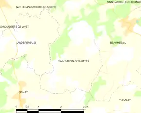 Poziția localității Saint-Aubin-des-Hayes