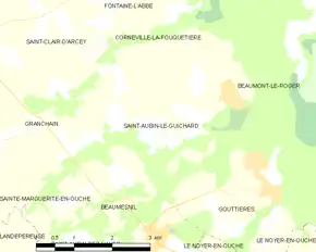 Poziția localității Saint-Aubin-le-Guichard