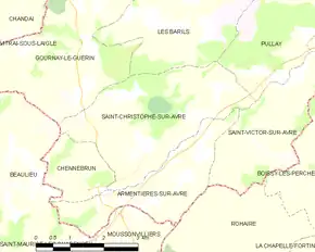 Poziția localității Saint-Christophe-sur-Avre