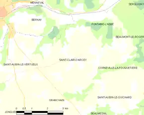 Poziția localității Saint-Clair-d'Arcey