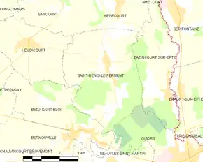 Poziția localității Saint-Denis-le-Ferment