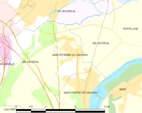 Poziția localității Saint-Étienne-du-Vauvray