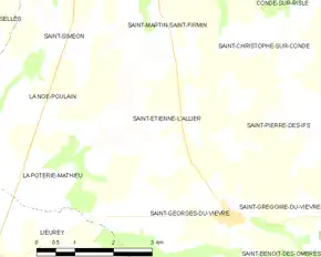 Poziția localității Saint-Étienne-l'Allier