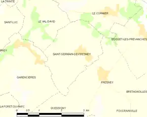 Poziția localității Saint-Germain-de-Fresney
