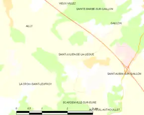 Poziția localității Saint-Julien-de-la-Liègue