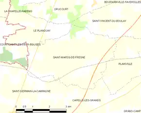Poziția localității Saint-Mards-de-Fresne
