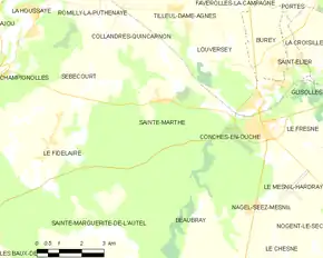 Poziția localității Sainte-Marthe