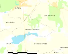 Poziția localității Saint-Nicolas-d'Attez