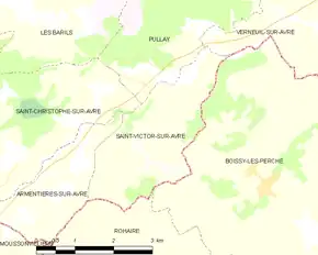 Poziția localității Saint-Victor-sur-Avre