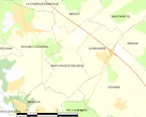 Poziția localității Saint-Vincent-des-Bois