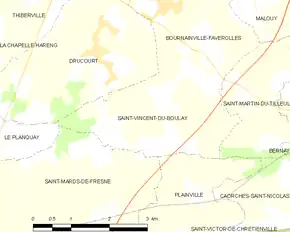 Poziția localității Saint-Vincent-du-Boulay