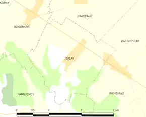 Poziția localității Suzay