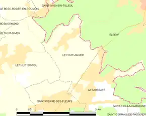 Poziția localității Le Thuit-Anger