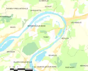 Poziția localității Tosny