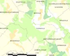 Poziția localității Tourneville