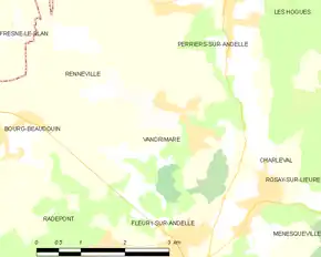 Poziția localității Vandrimare