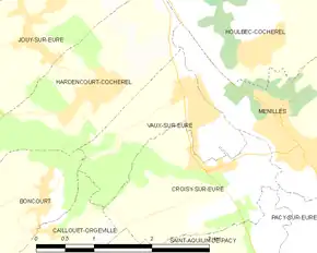 Poziția localității Vaux-sur-Eure