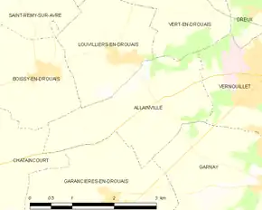 Poziția localității Allainville