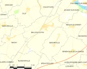 Poziția localității Bailleau-le-Pin