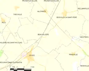 Poziția localității Beauvilliers