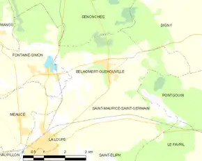 Poziția localității Belhomert-Guéhouville