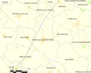 Poziția localității Boisville-la-Saint-Père