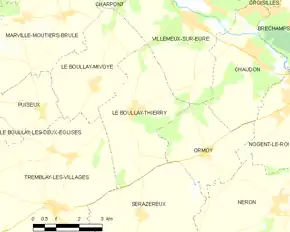 Poziția localității Le Boullay-Thierry