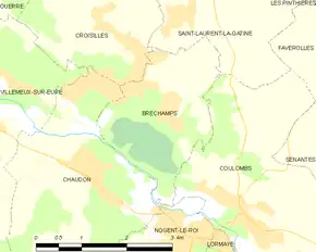 Poziția localității Bréchamps