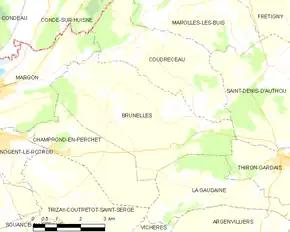 Poziția localității Brunelles