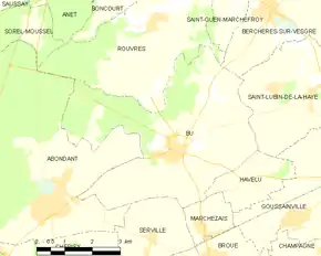 Poziția localității Bû