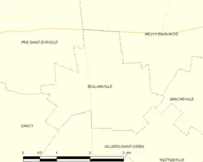 Poziția localității Bullainville